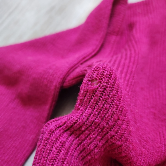 Chelsea & Theodore Purple Cashmere Blend Sweater Long Sleeve Round Hem Knit Sz L - Picture 4 of 9